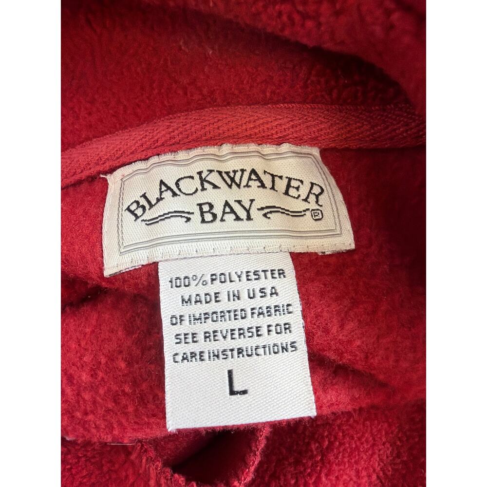 Blackwater Bay Maroon Half Zip Pullover Two Pocket Elastic Waist Jacket Large - Picture 5 of 6